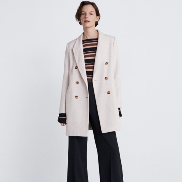 ZARA Double Breasted Coat - Picture 2 of 8